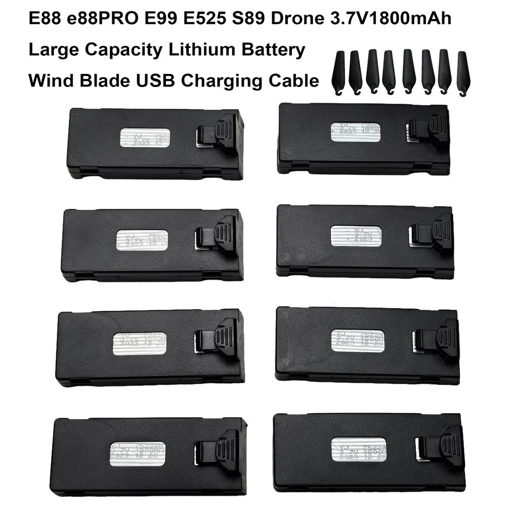 블랙 리튬 배터리 3.7V1800mAh E88 e88P - Eachine Drone E010 리뷰 및 가격
