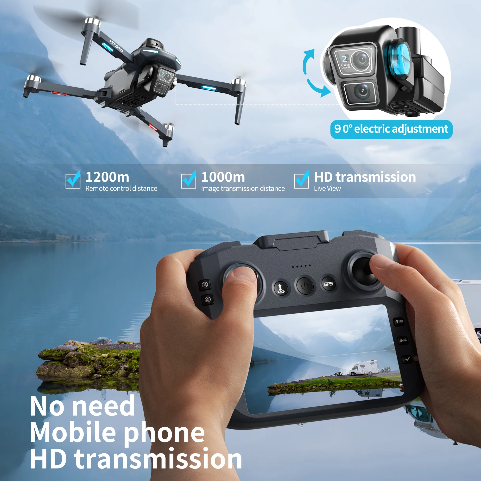 XT606 MAX GPS 드론 4k 프로페셔널 8K H - Drone Surveying 리뷰 및 가격